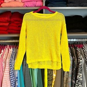 Loft yellow long sleeve sweater size XS